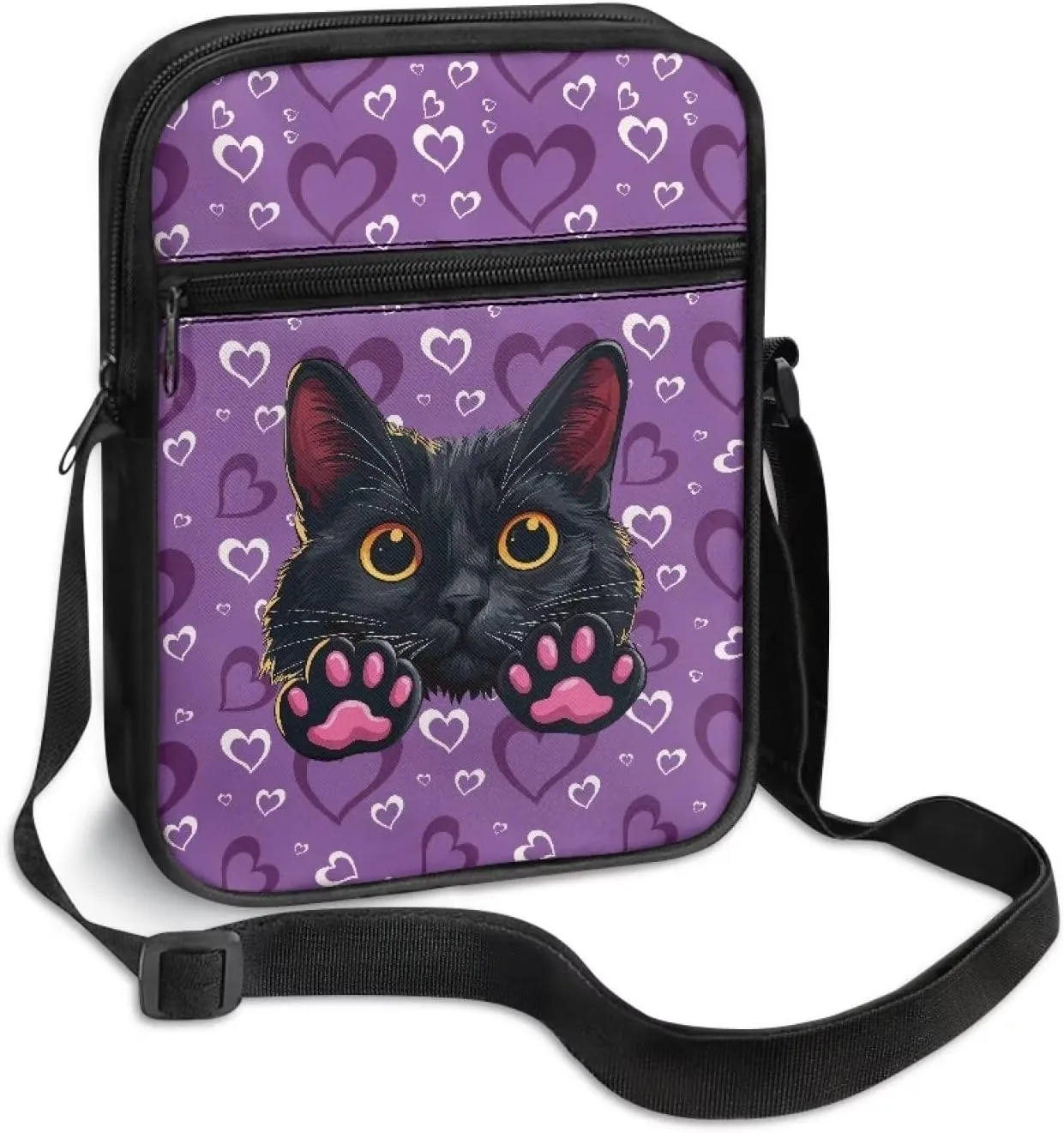 Unisex Travel Messenger Bags Small Crossbody Bag for Women Men Sling Purse for Phone Holder