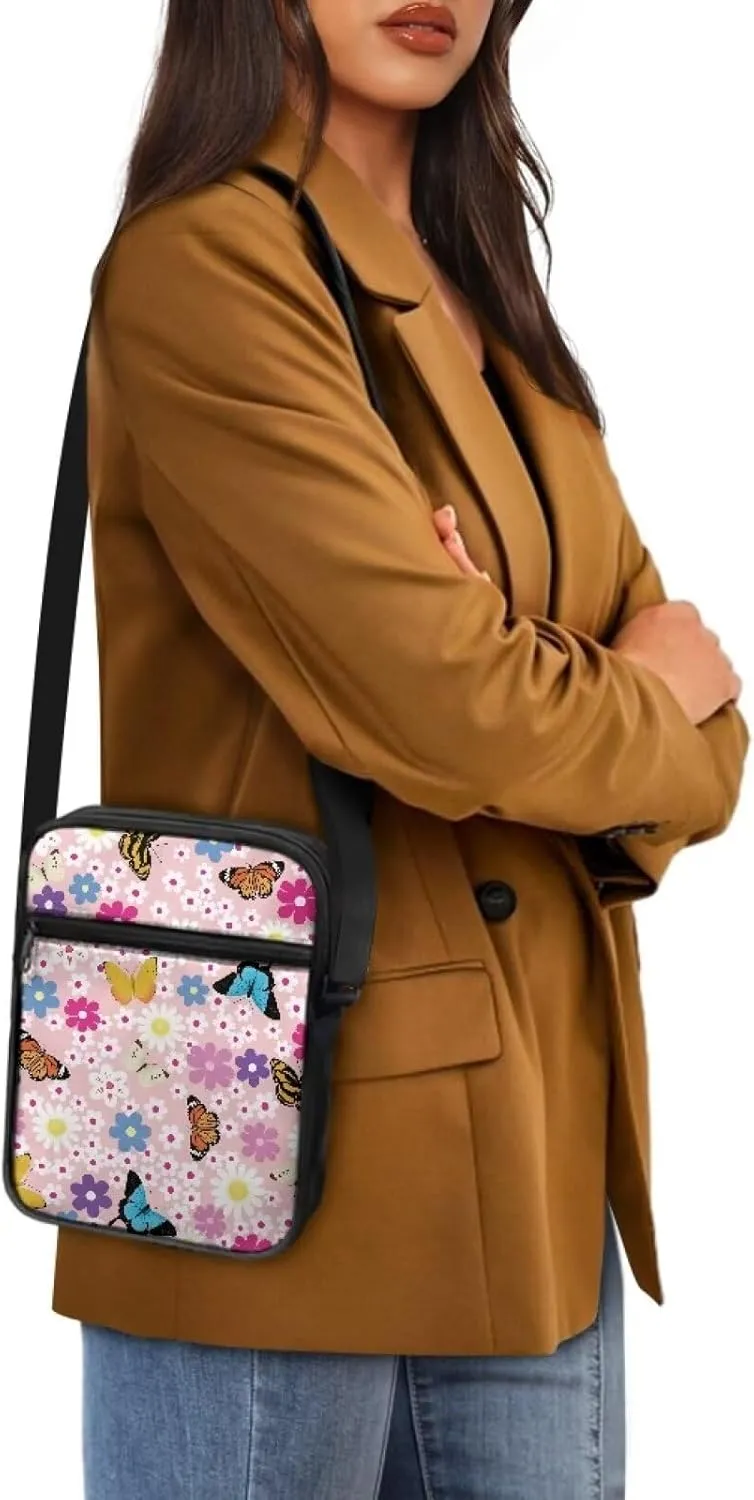 Unisex Travel Messenger Bags Small Crossbody Bag for Women Men Sling Purse for Phone Holder