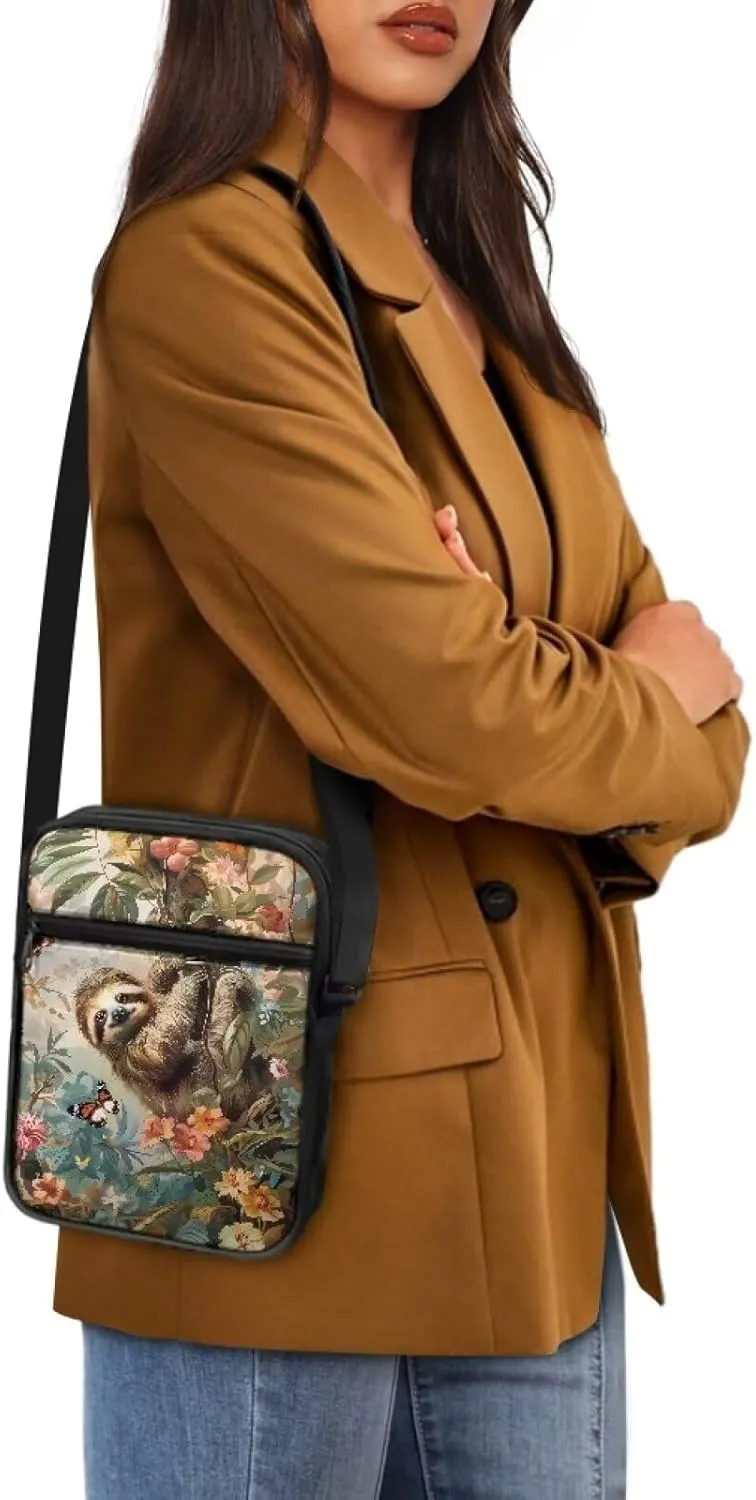 Unisex Travel Messenger Bags Small Crossbody Bag for Women Men Sling Purse for Phone Holder