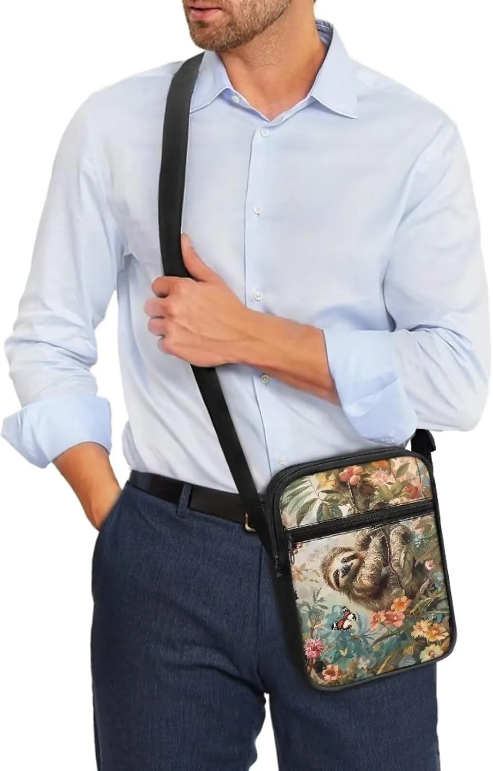 Unisex Travel Messenger Bags Small Crossbody Bag for Women Men Sling Purse for Phone Holder
