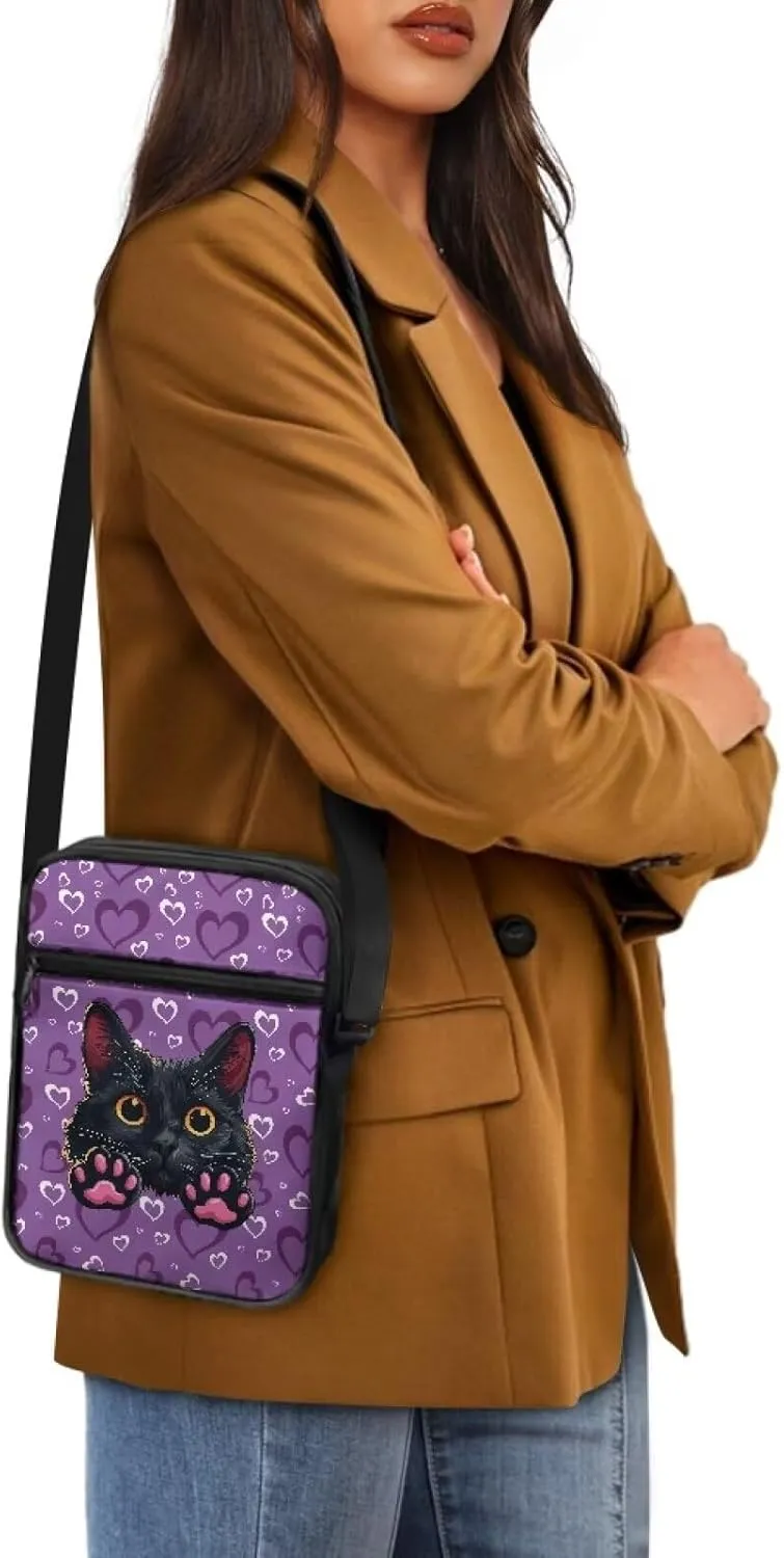 Unisex Travel Messenger Bags Small Crossbody Bag for Women Men Sling Purse for Phone Holder