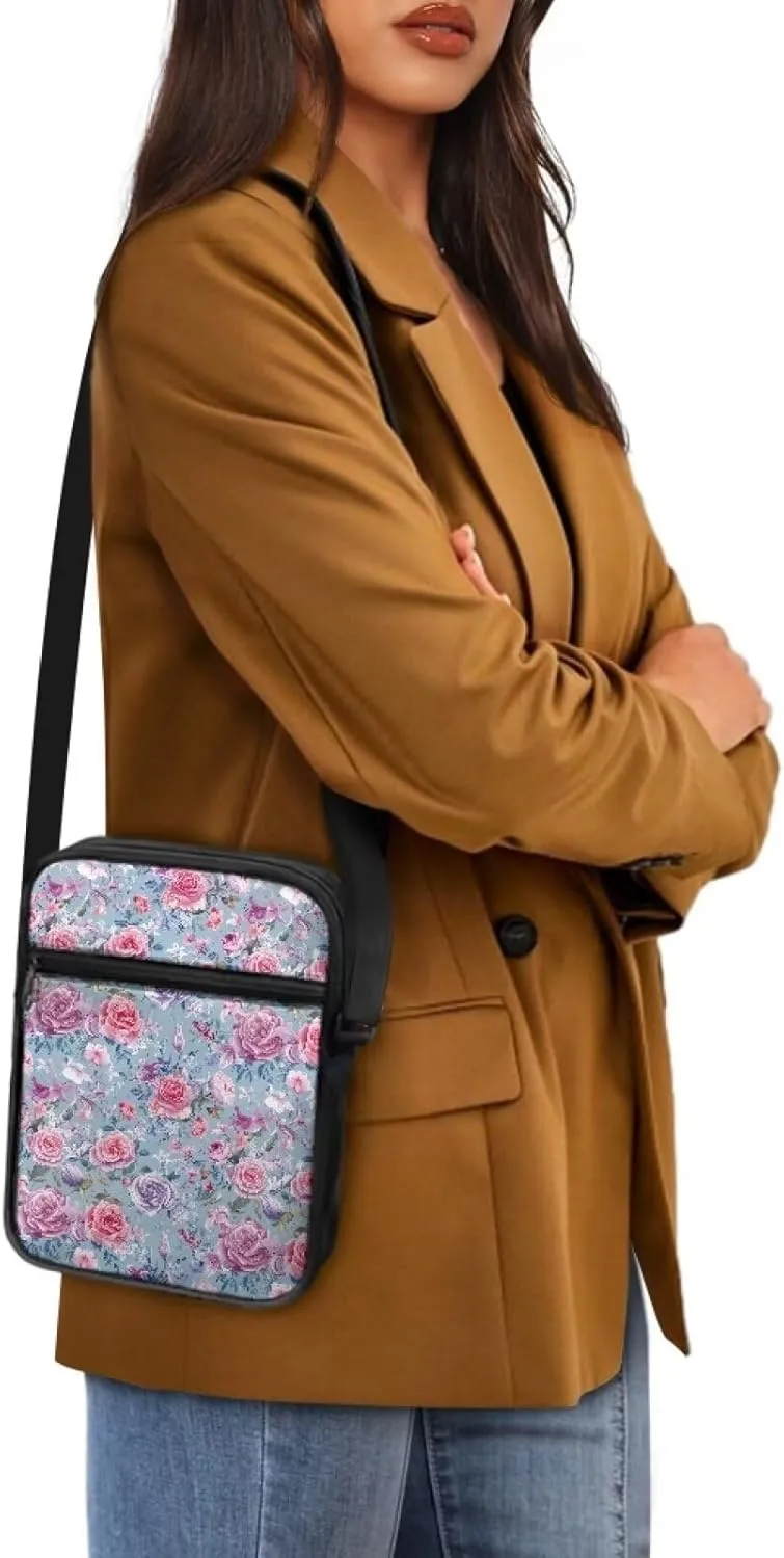 Unisex Travel Messenger Bags Small Crossbody Bag for Women Men Sling Purse for Phone Holder