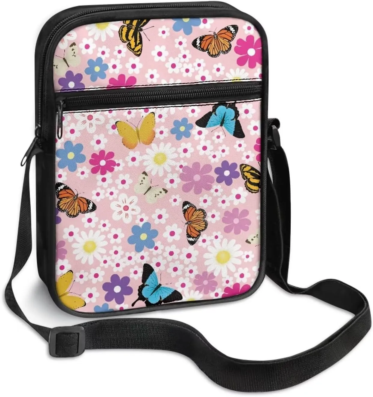Unisex Travel Messenger Bags Small Crossbody Bag for Women Men Sling Purse for Phone Holder