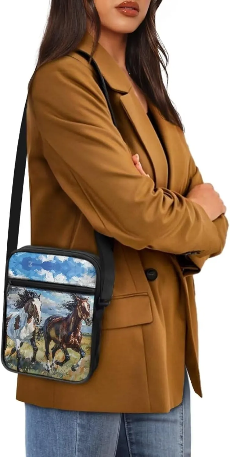 Unisex Travel Messenger Bags Small Crossbody Bag for Women Men Sling Purse for Phone Holder