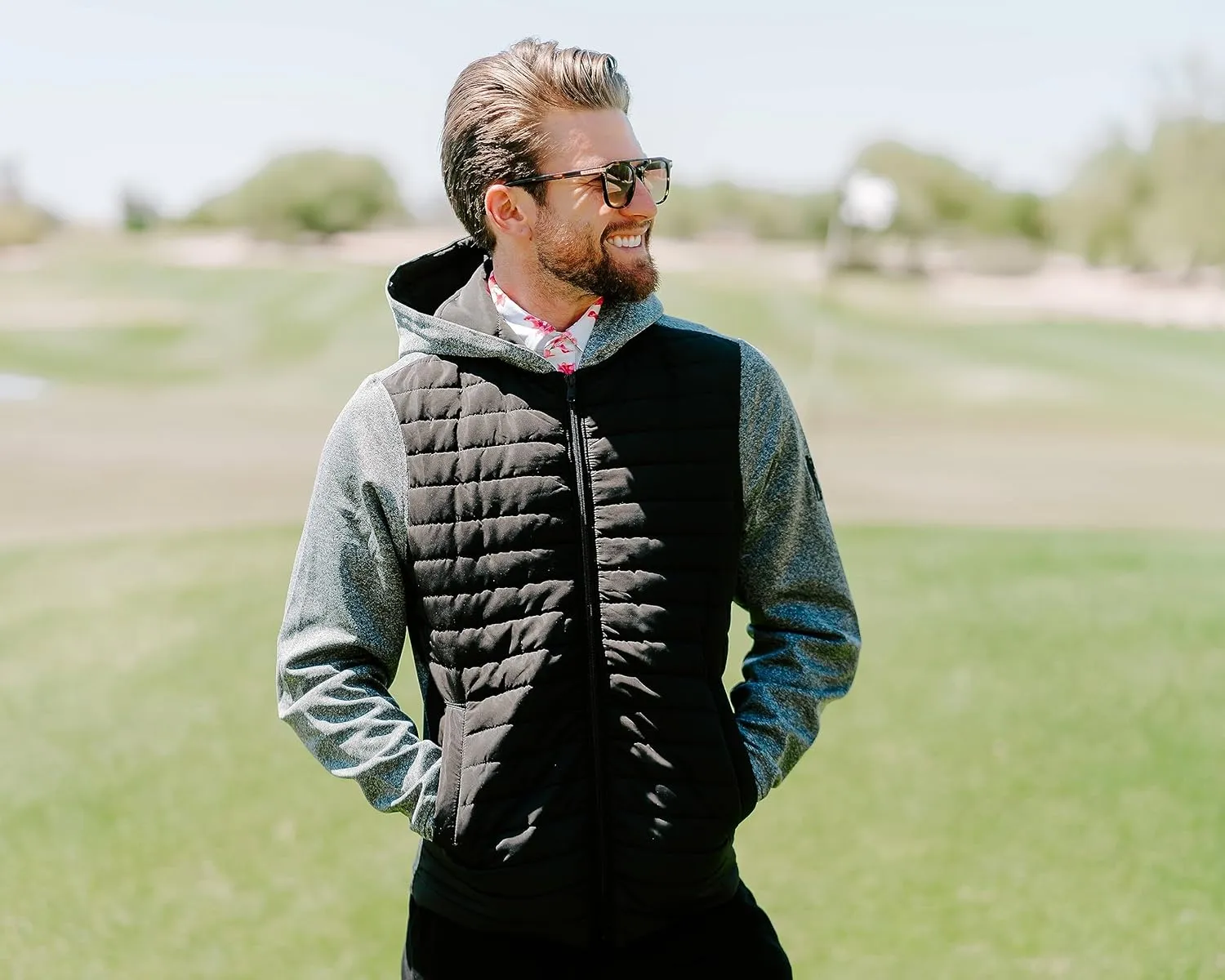 USAG Awesome Hybrid Quilted Golf Jacket for Men - Puffer Golf Down Jacket