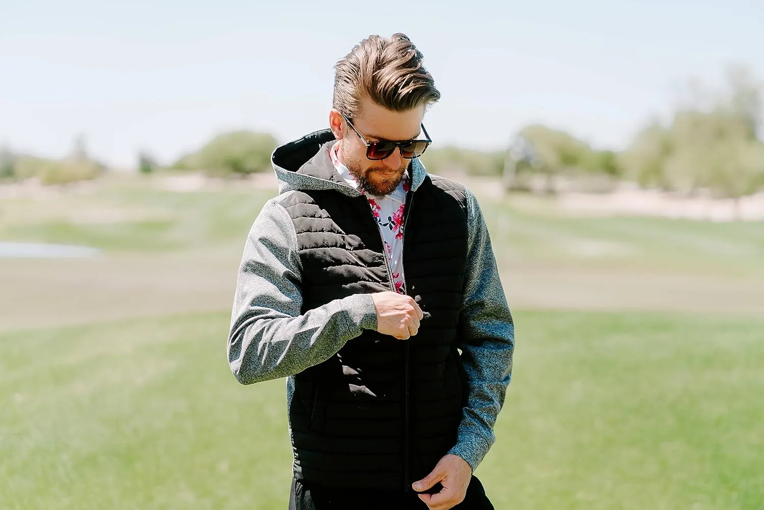 USAG Awesome Hybrid Quilted Golf Jacket for Men - Puffer Golf Down Jacket