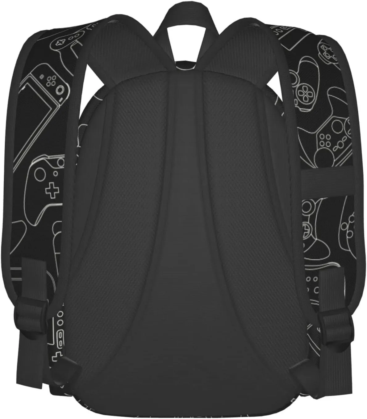 Video Game Controller Background Gadgets Large Capacity Backpack Lightweight Personalized Laptop Bag Tablet Travel School Bag with Multiple Pockets