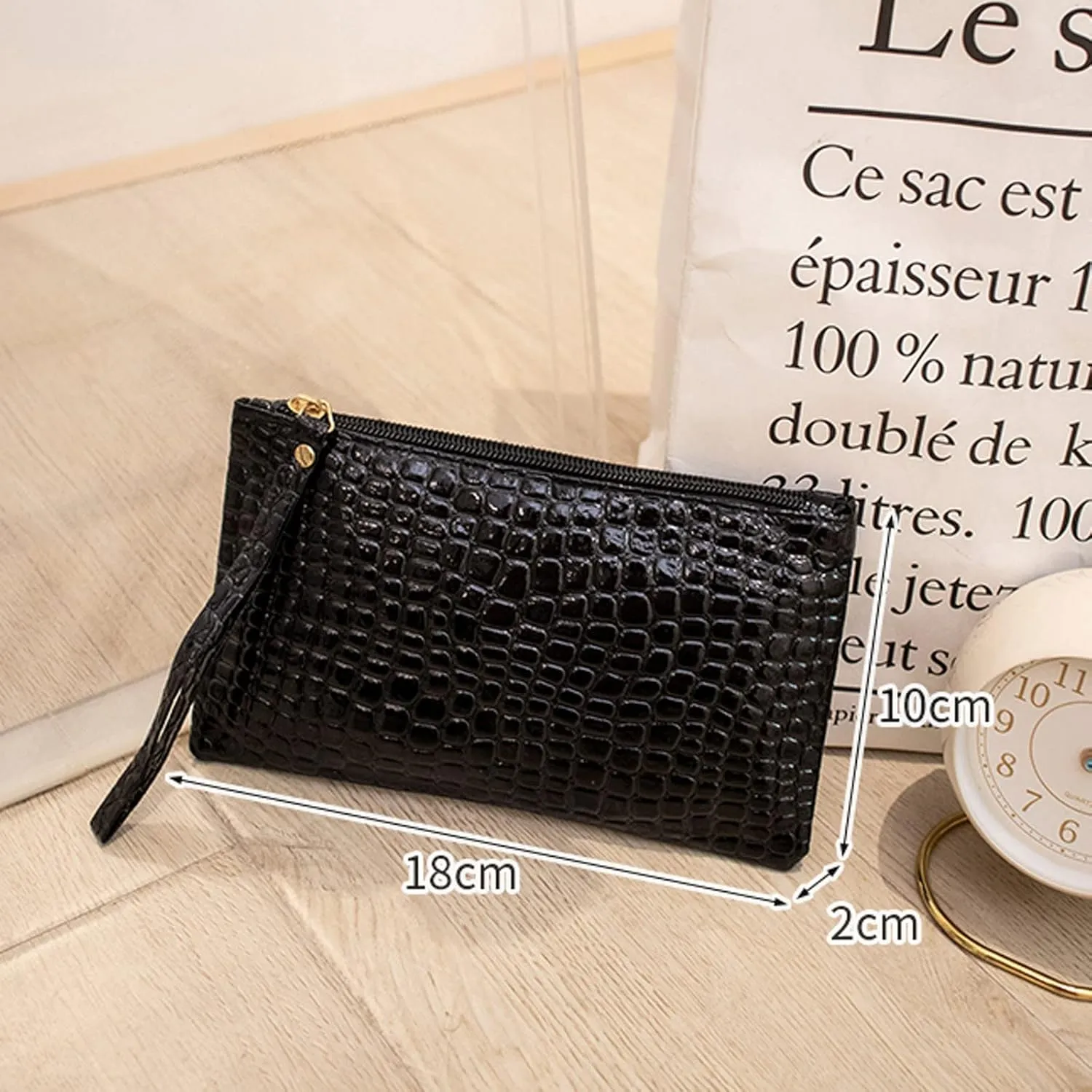 Wallet Women RFID Blocking Small Compact Bifold Luxury Leather Pocket Wallet Ladies Mini Purse with Id Window Vanilla