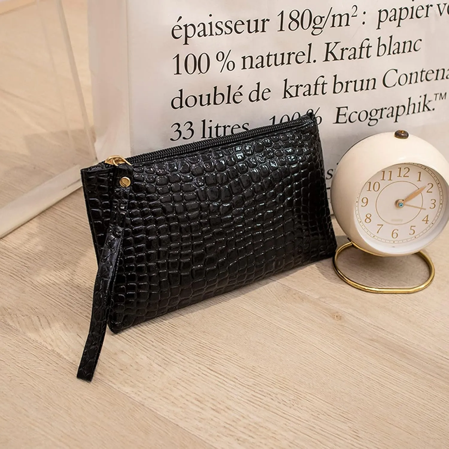 Wallet Women RFID Blocking Small Compact Bifold Luxury Leather Pocket Wallet Ladies Mini Purse with Id Window Vanilla