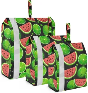 Watermelon Lemon Packing Cubes for Travel 3 Set Packing Bags Luggage Organizer Bags for Suitcases