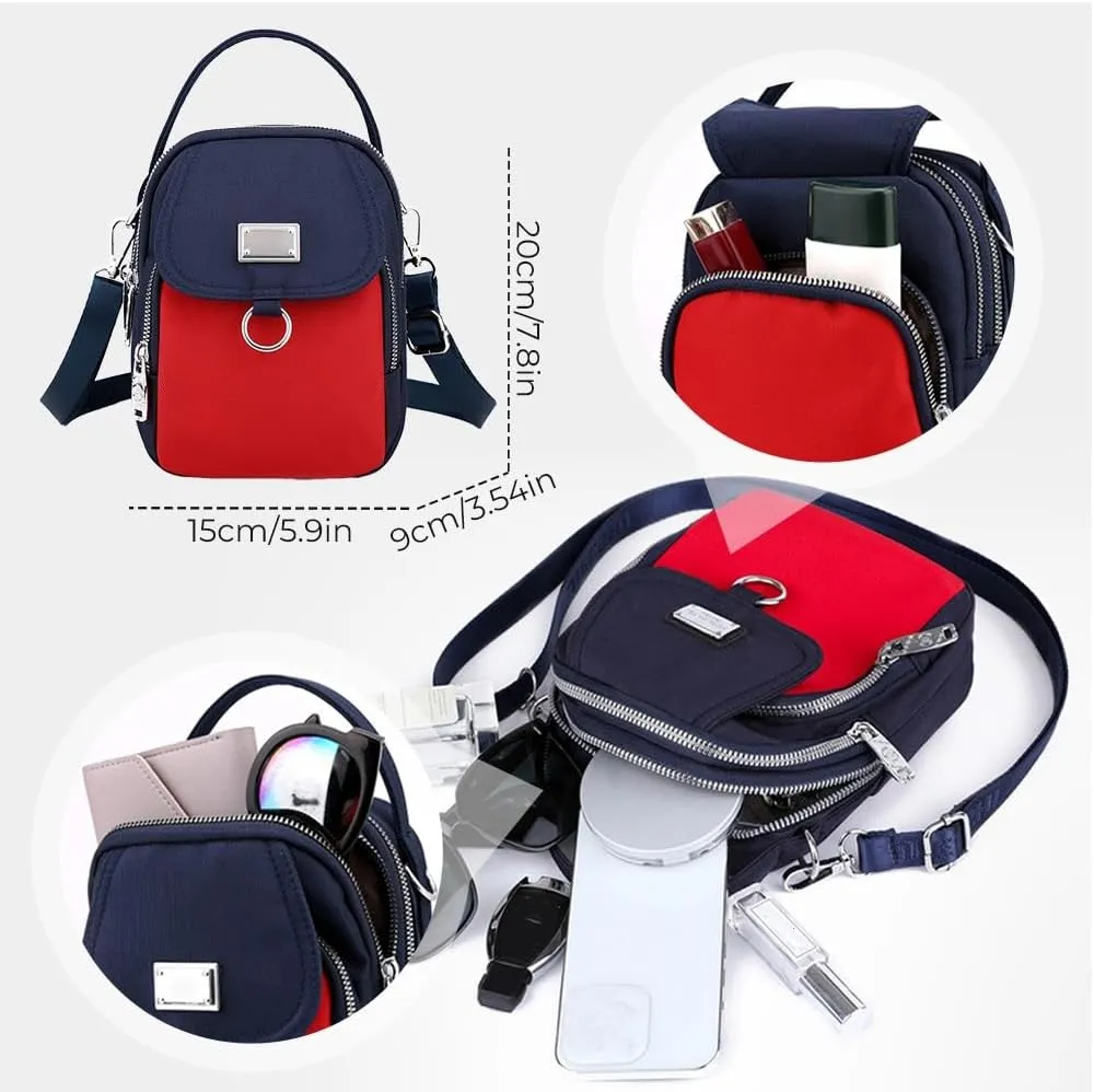 Waterproof Women Crossbody Bag, Lightweight Mini Crossbody Shoulder Phone Bag, Oxford Messenger Bags All-match Cellphone Bag