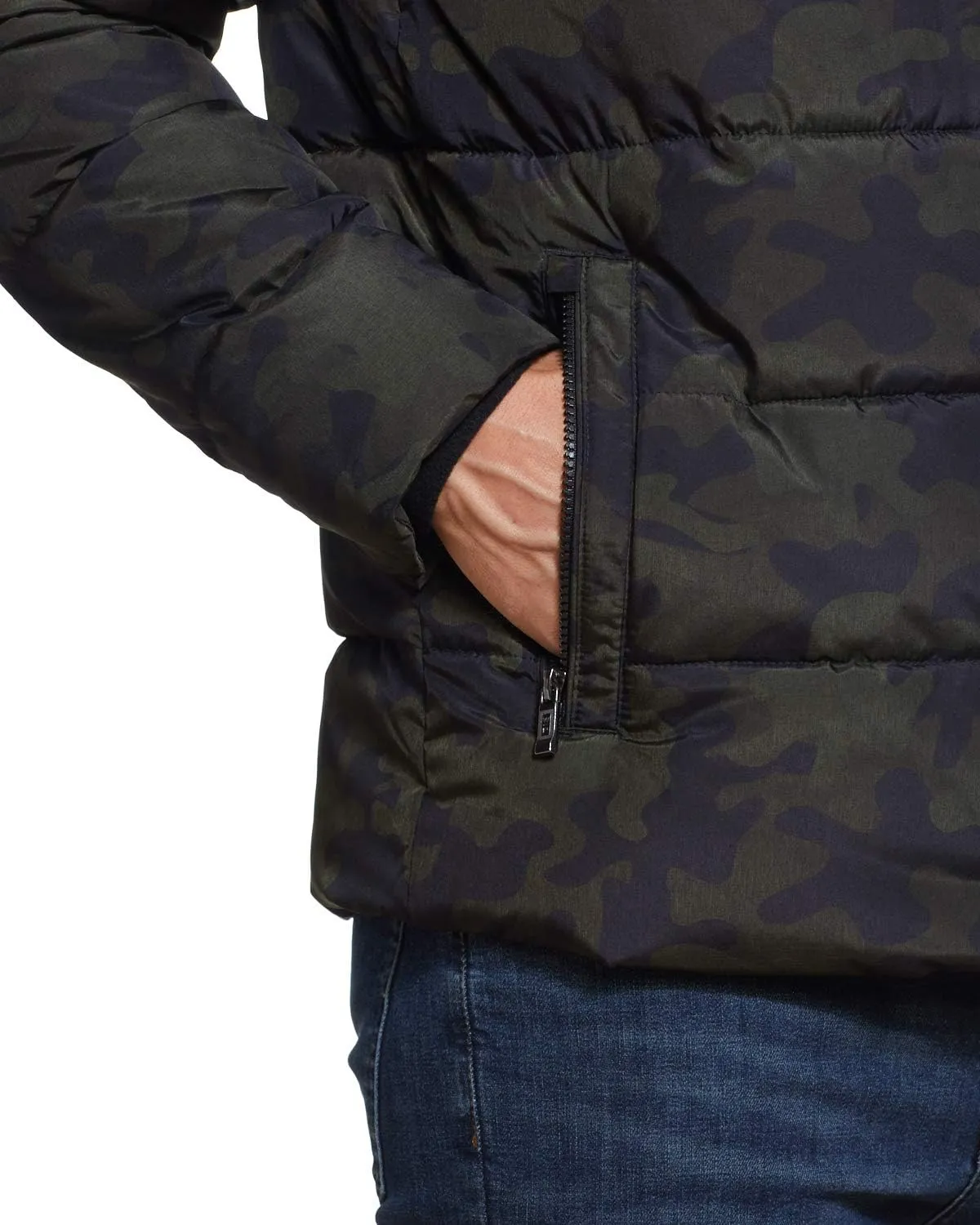 Weatherproof Hooded Puffer Jacket for Men - Water Resistant Bubble Coat for Men | Puffy Alternative Down Jacket