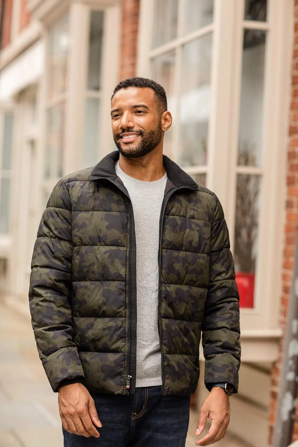 Weatherproof Hooded Puffer Jacket for Men - Water Resistant Bubble Coat for Men | Puffy Alternative Down Jacket