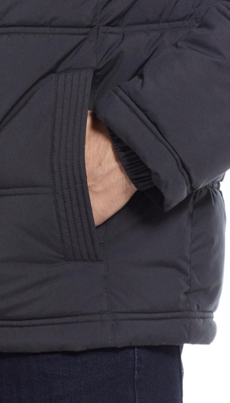 Weatherproof Hooded Puffer Jacket for Men - Water Resistant Bubble Coat for Men | Puffy Alternative Down Jacket