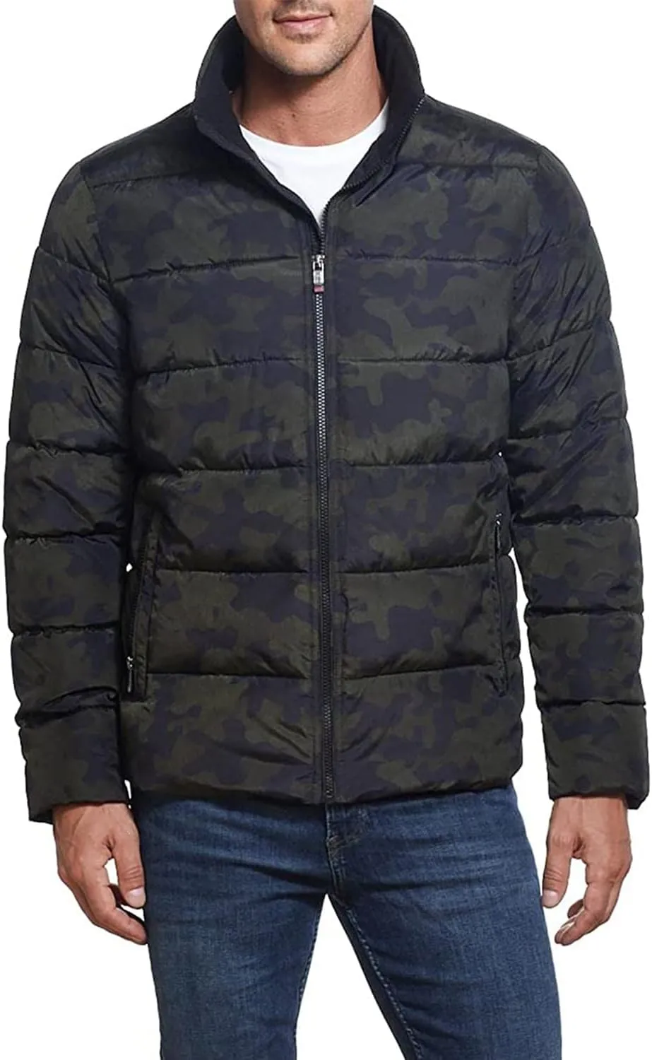 Weatherproof Hooded Puffer Jacket for Men - Water Resistant Bubble Coat for Men | Puffy Alternative Down Jacket