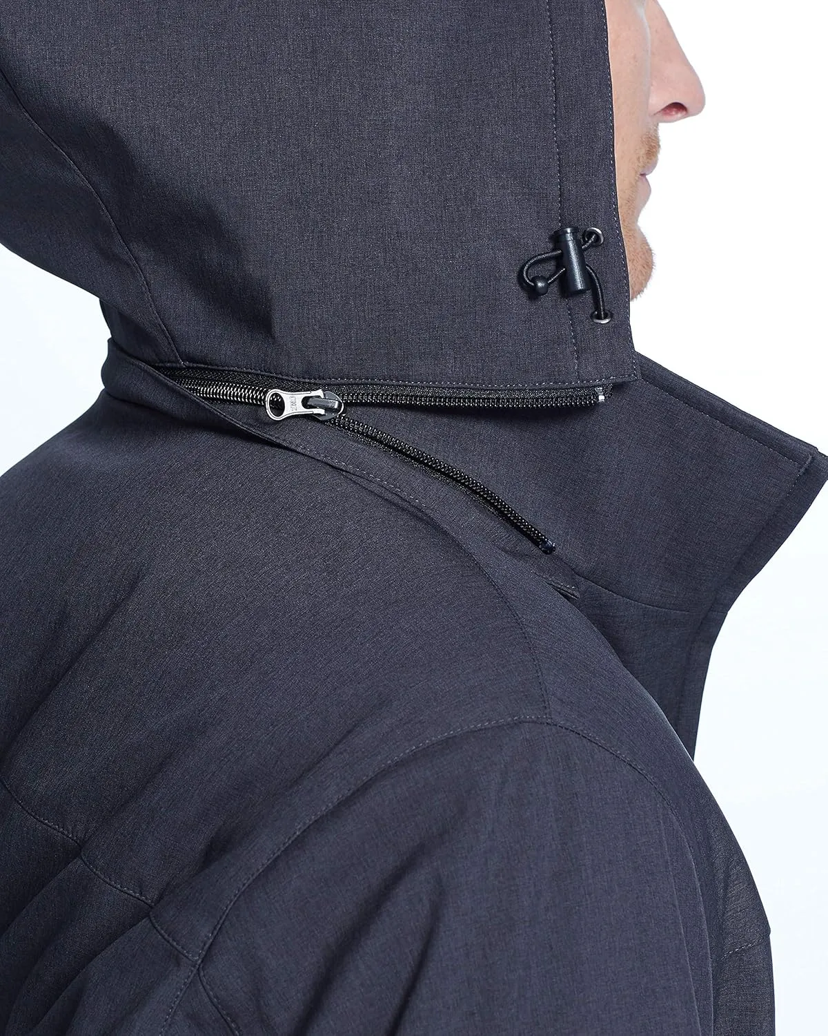 Weatherproof Ultra Tech Mens Jacket Winter Coat for Men Winter Coat Rain Jacket for Men with Fleece Bib and Removable Hood