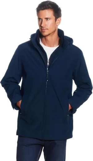Weatherproof Ultra Tech Mens Jacket Winter Coat for Men Winter Coat Rain Jacket for Men with Fleece Bib and Removable Hood