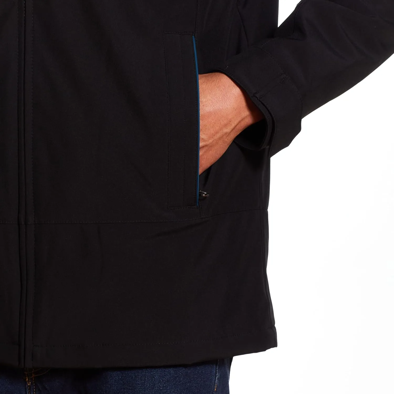 Weatherproof Ultra Tech Mens Jacket Winter Coat for Men Winter Coat Rain Jacket for Men with Fleece Bib and Removable Hood