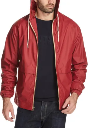 Weatherproof Vintage Mens Lightweight Waterproof Coated Hooded Rain Jacket- Light Windbreaker Raincoat for Men- Rain Slicker