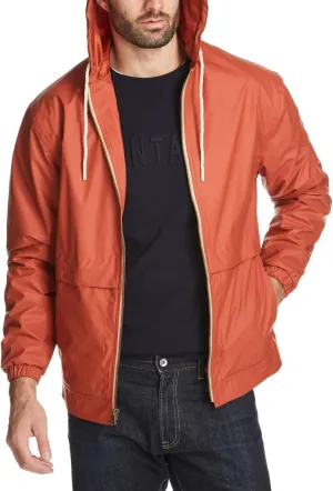 Weatherproof Vintage Mens Lightweight Waterproof Coated Hooded Rain Jacket- Light Windbreaker Raincoat for Men- Rain Slicker