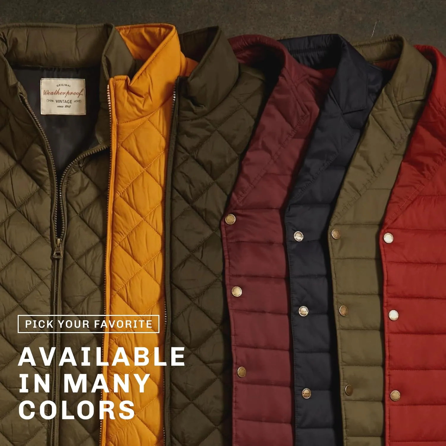 Weatherproof Vintage Mens Quilted Puffer Vest - Lightweight Padded Insulated Vest for Men