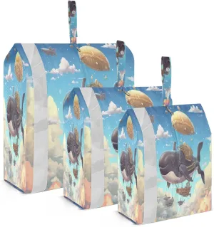 Whales Packing Cubes for Travel 3 Set Compression Travel Bags Suitcase Organizer Bags Set for Packing