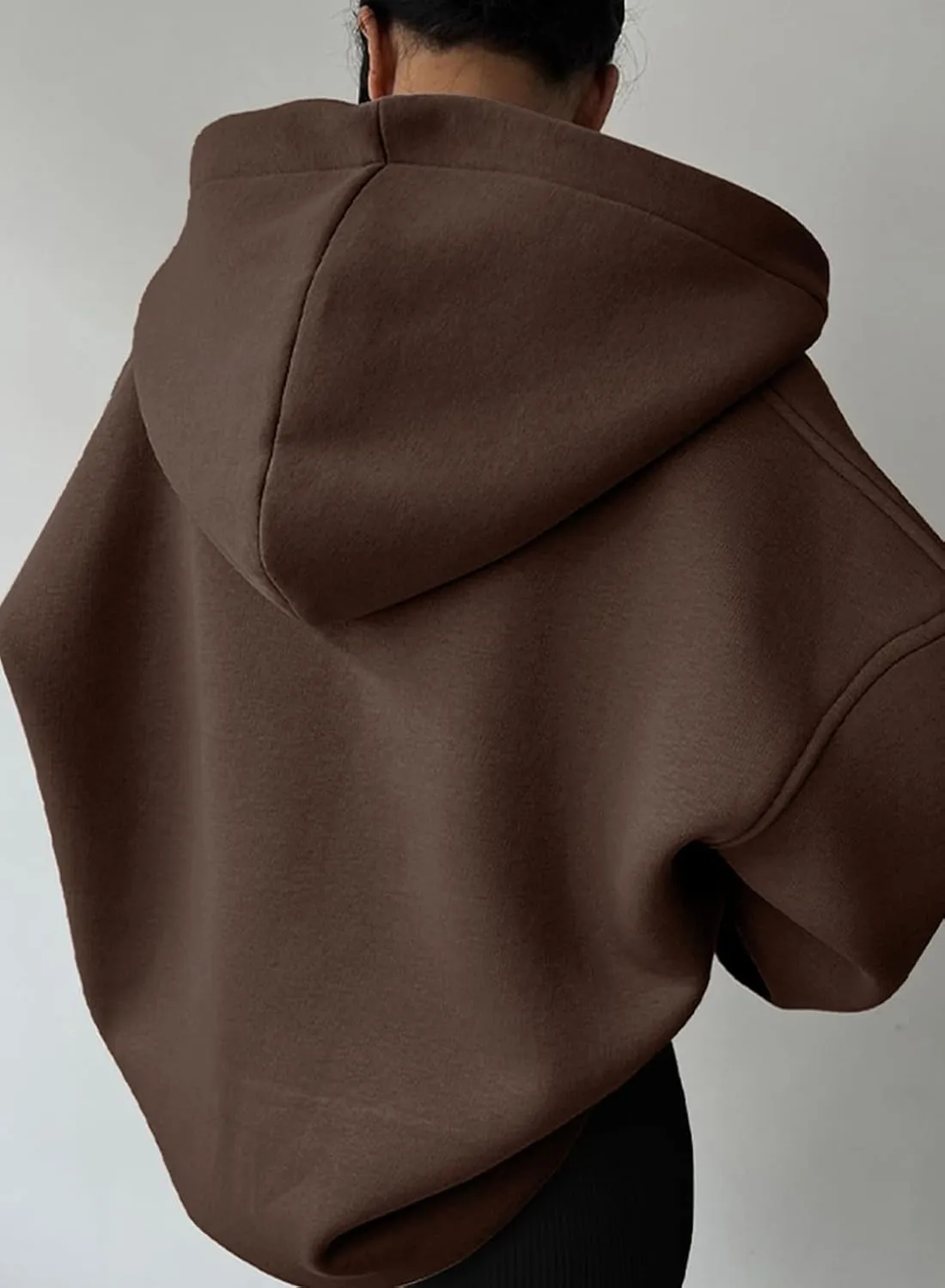Women Casual Oversized Long Sleeve Fleece Sweatshirt Hoodies with Pockets, S-XXL