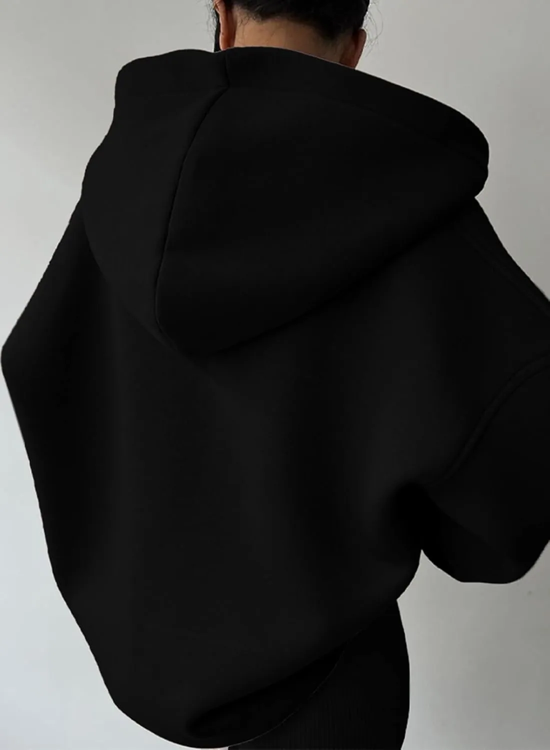 Women Casual Oversized Long Sleeve Fleece Sweatshirt Hoodies with Pockets, S-XXL