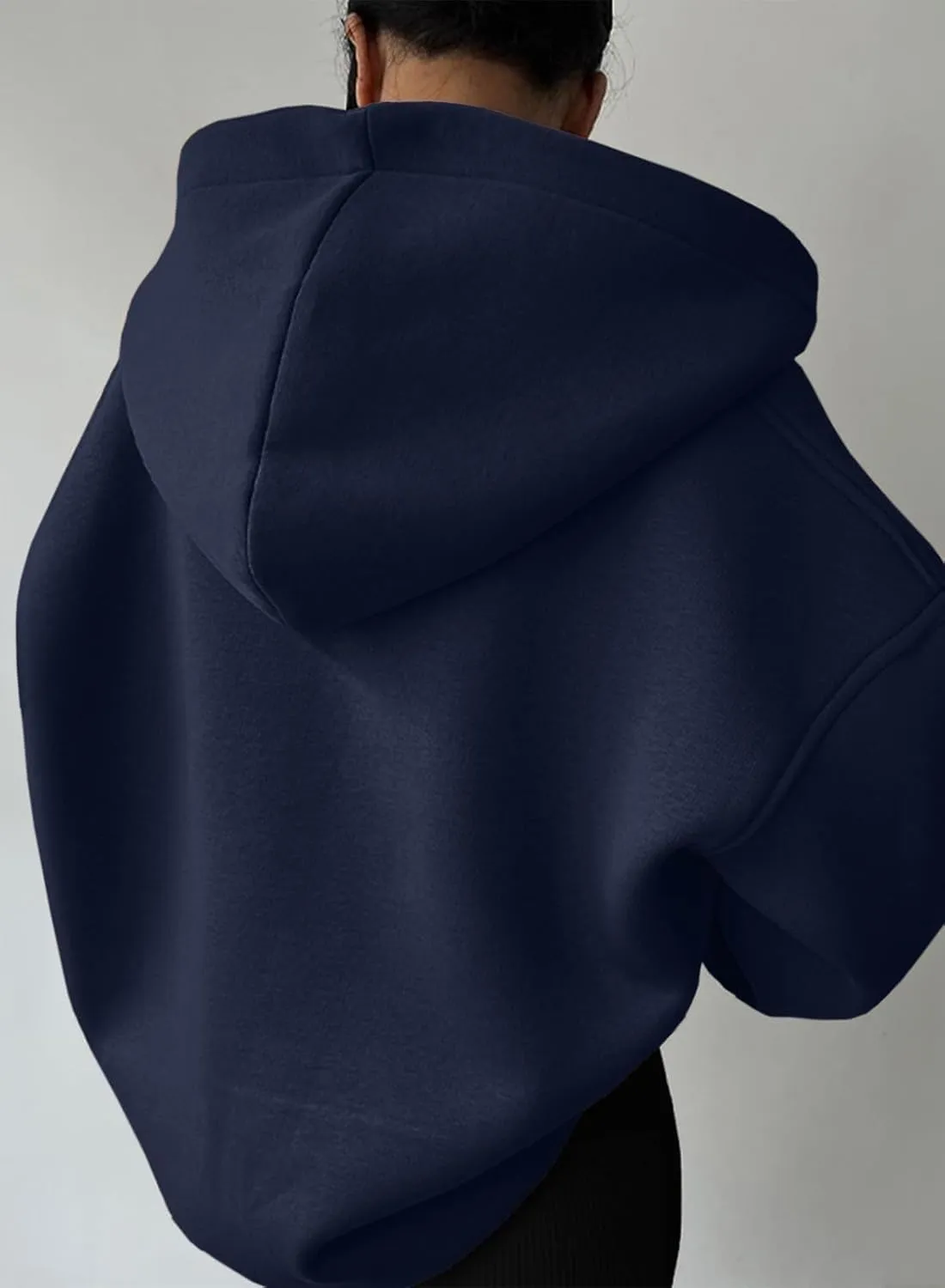 Women Casual Oversized Long Sleeve Fleece Sweatshirt Hoodies with Pockets, S-XXL