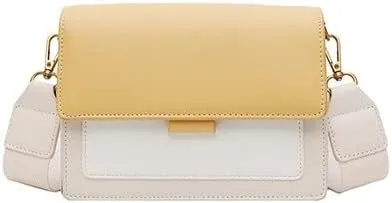 Women Handbags Shoulder Bags, Satchel Tote Bag, Leather Crossbody Bags For Women Travel Handbag Fashion Simple Shoulder Messenger Bag Ladies Cross Body Bag (Color : Yellow)