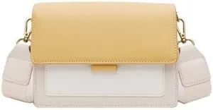 Women Handbags Shoulder Bags, Satchel Tote Bag, Leather Crossbody Bags for Women Travel Handbag Simple Shoulder Bag Ladies Cross Body Bag (Color : Yellow)