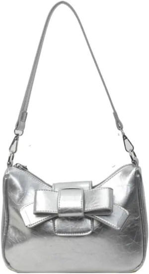Womens Bowknot Shoulder Bag Trendy Leather Hobo Bags Tote Bag Cute Crossbody Bags Handbag Purse