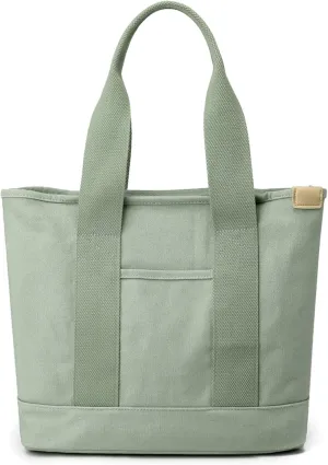 Women's Casual Black Canvas Bag Top Handle Large Capacity for Work, Travel Purposes, Convenient Shopping Bag