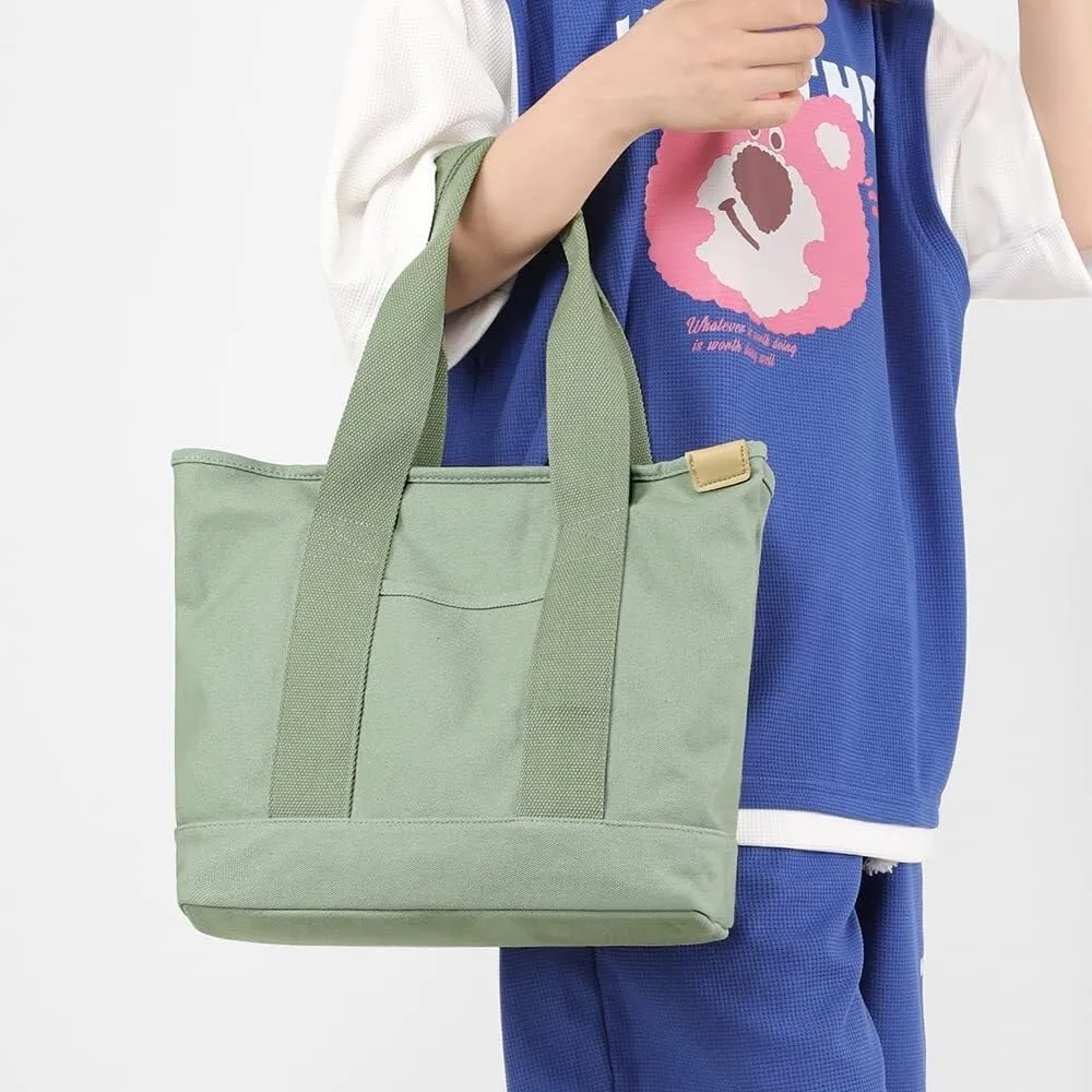 Women's Casual Black Canvas Bag Top Handle Large Capacity for Work, Travel Purposes, Convenient Shopping Bag