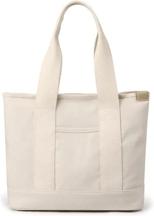 Women's Casual Black Canvas Bag Top Handle Large Capacity for Work, Travel Purposes, Convenient Shopping Bag
