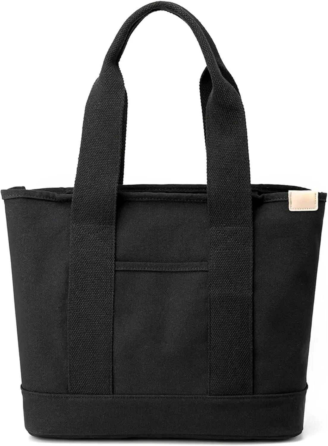 Women's Casual Black Canvas Bag Top Handle Large Capacity for Work, Travel Purposes, Convenient Shopping Bag