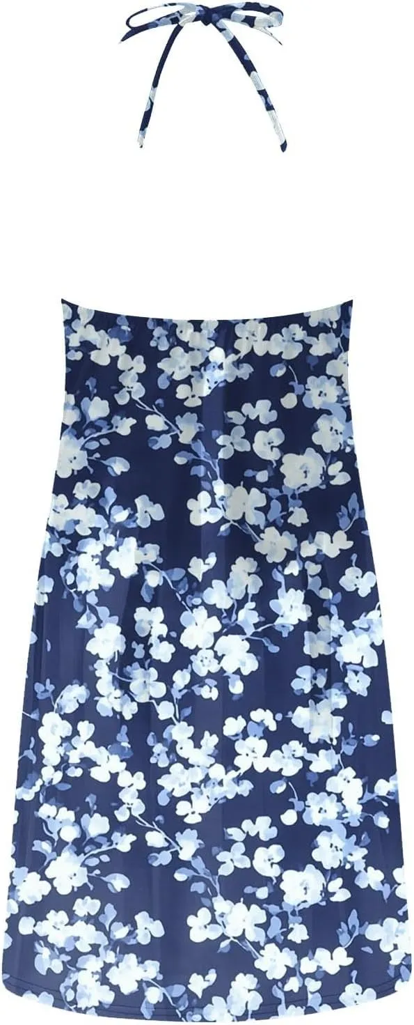 Womens Galaxy Print Sleeveless Sundress Strappy A Line Casual Dresses for Summer Night Out or Party Beach Style