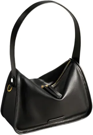 Women's Genuine Leather Shoulder Crossbody Bag Cowhide Clutch Handbag Hobo Underarm Armpit Pillow Bag Versatile Elegant