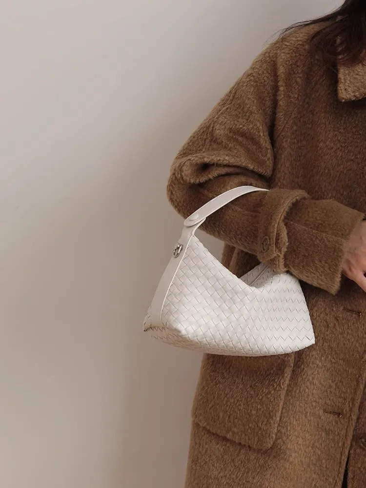Women's Minority Cowhide Diamond Pattern Handbag Shoulder Crossbody Underarm Bag Pillow Dumpling Bag Versatile Clutch Chic