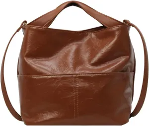 Women's Shoulder Bags Trendy PU Leather Hobo Bag Tote Handbag Casual Crossbody Bags Purse Multi-pocket