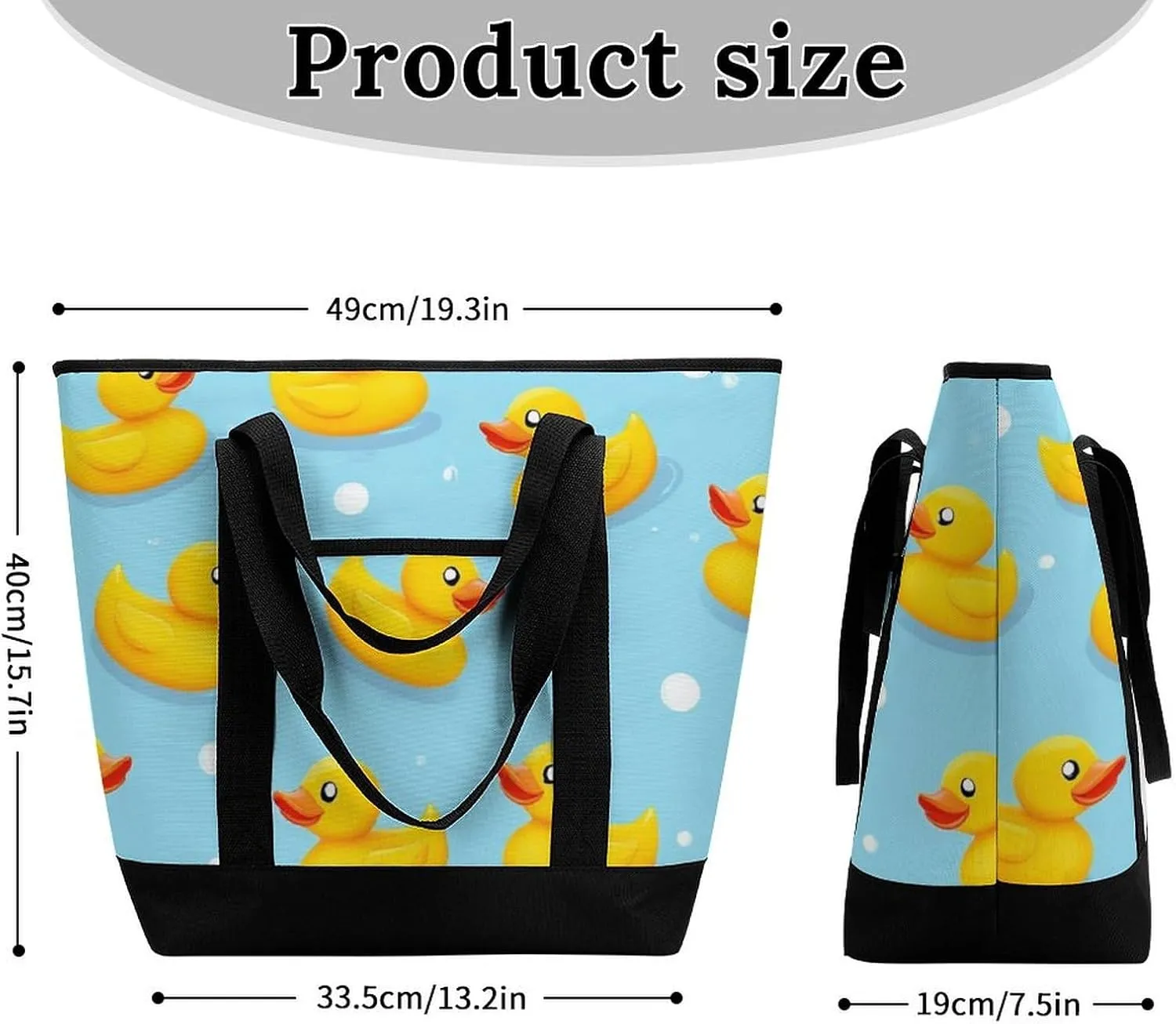 Women's Spacious Thermal Shoulder Bag Stylish Insulated Shopping Tote
