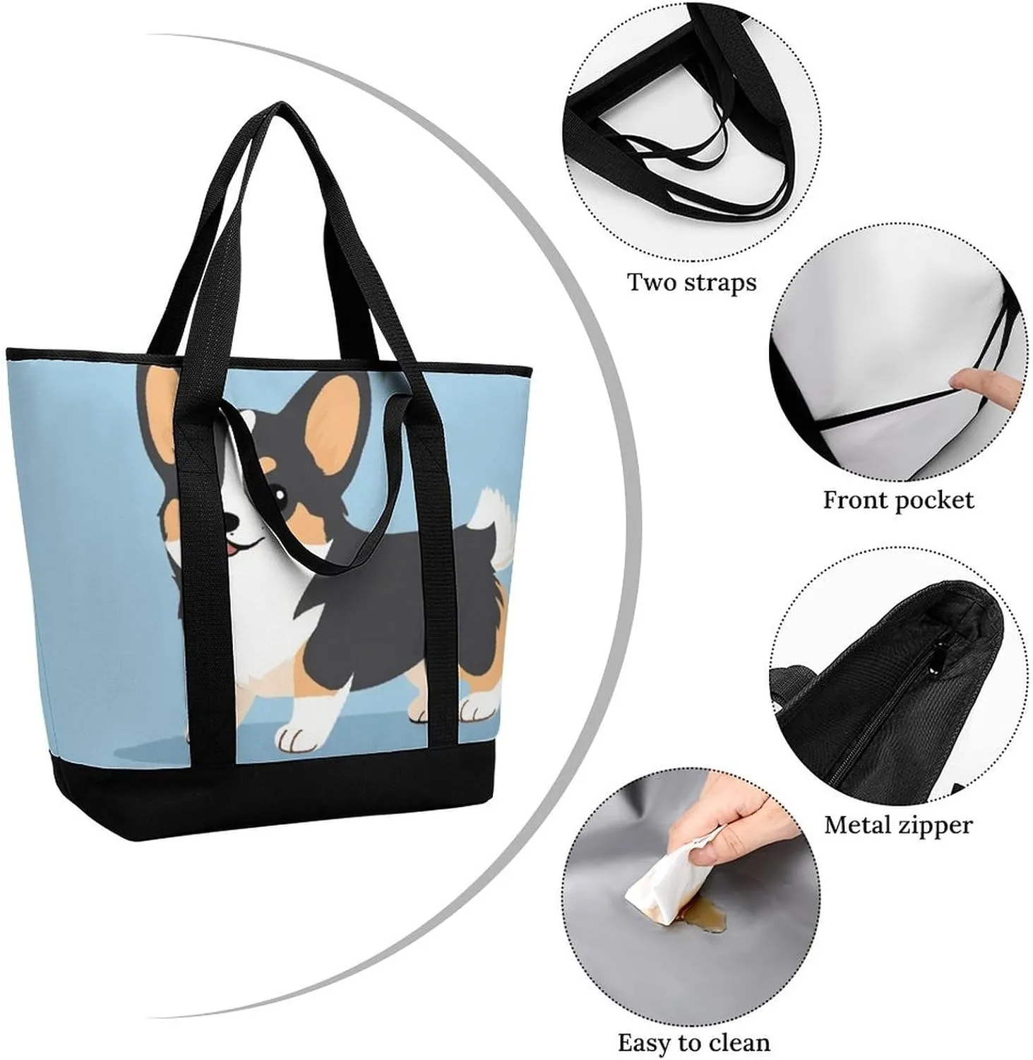 Women's Spacious Thermal Shoulder Bag Stylish Insulated Shopping Tote