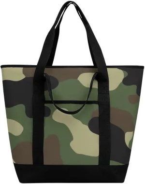 Women's Spacious Thermal Shoulder Bag Stylish Insulated Shopping Tote