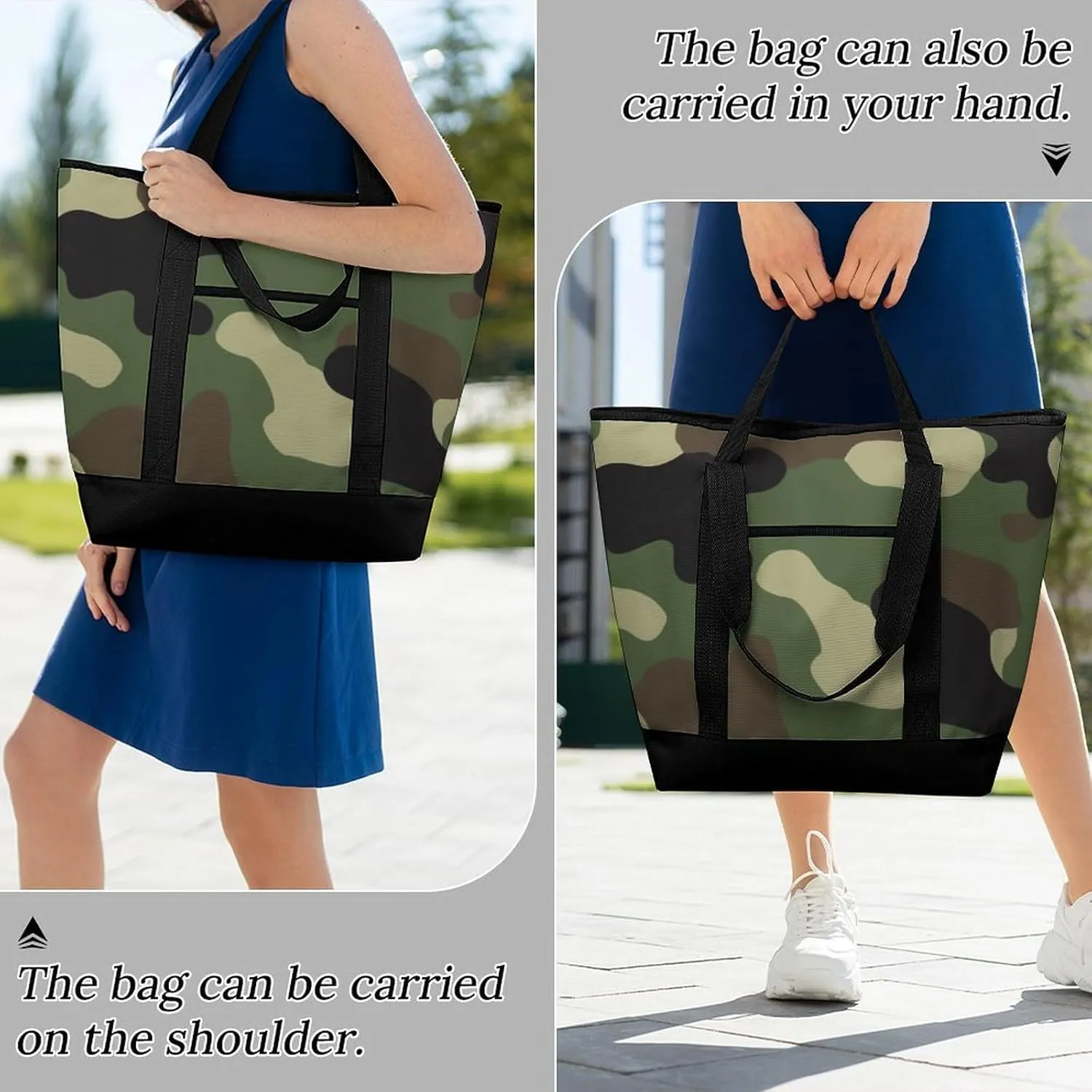 Women's Spacious Thermal Shoulder Bag Stylish Insulated Shopping Tote