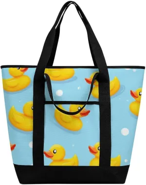 Women's Spacious Thermal Shoulder Bag Stylish Insulated Shopping Tote