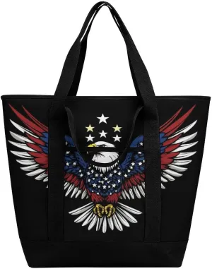 Women's Spacious Thermal Shoulder Bag Stylish Insulated Shopping Tote