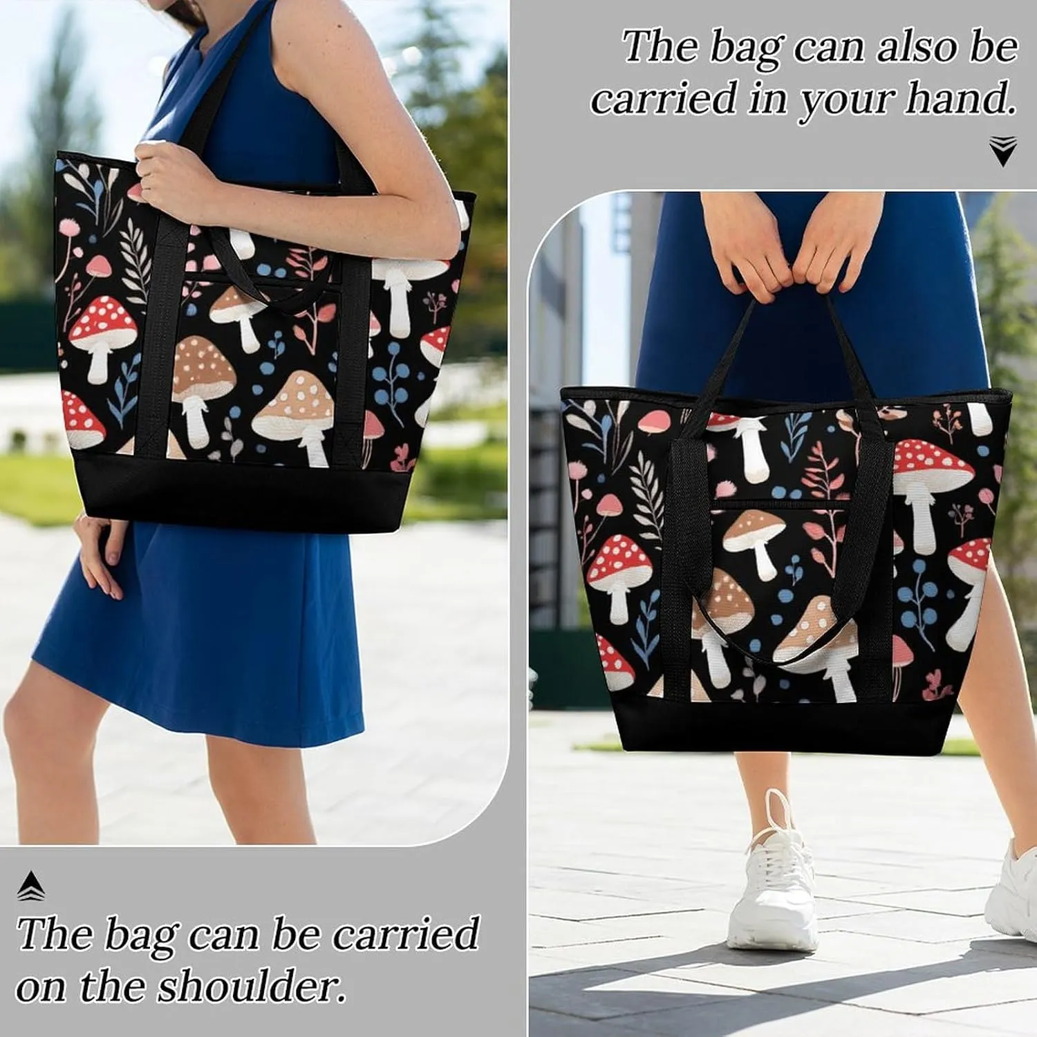 Women's Spacious Thermal Shoulder Bag Stylish Insulated Shopping Tote