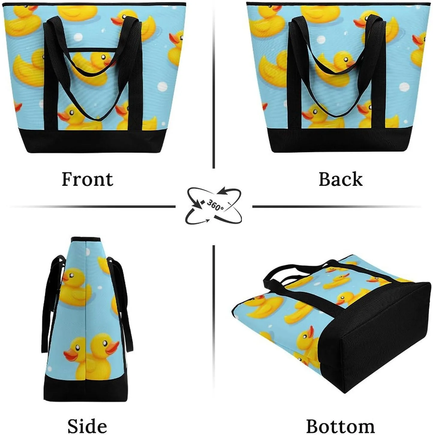 Women's Spacious Thermal Shoulder Bag Stylish Insulated Shopping Tote