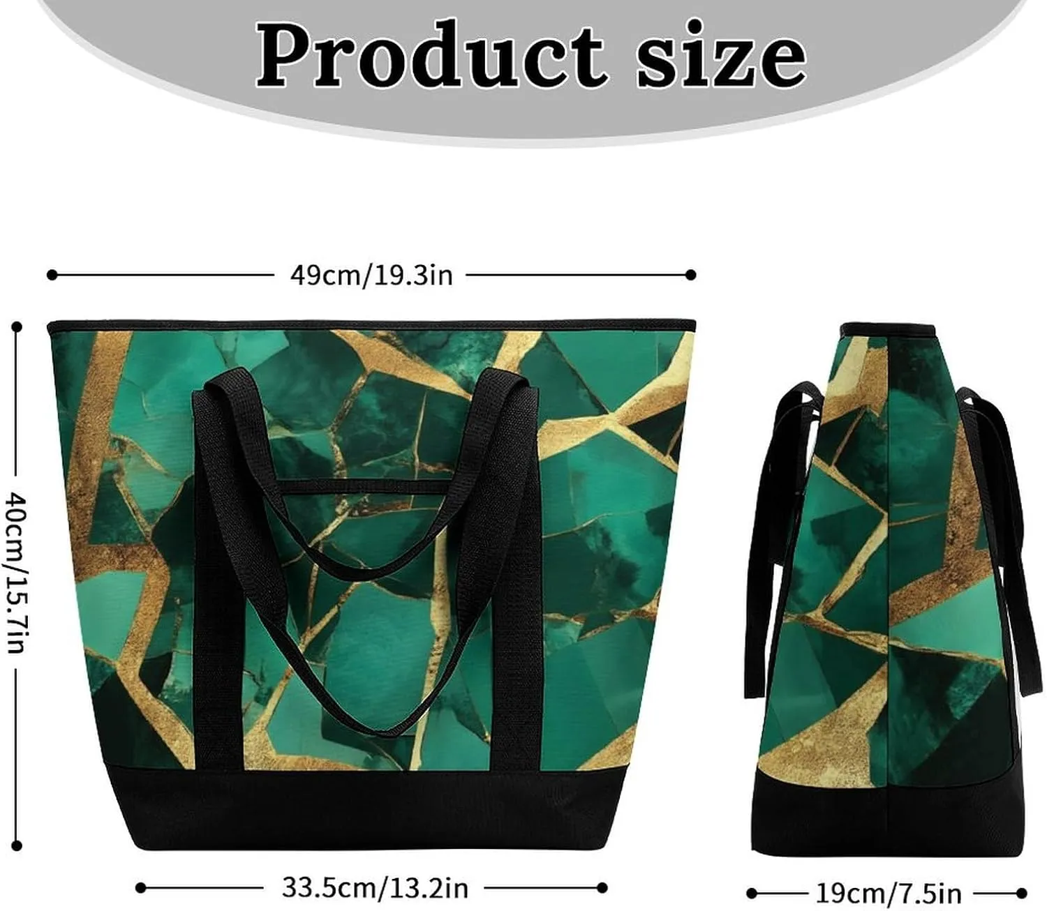 Women's Spacious Thermal Shoulder Bag Stylish Insulated Shopping Tote