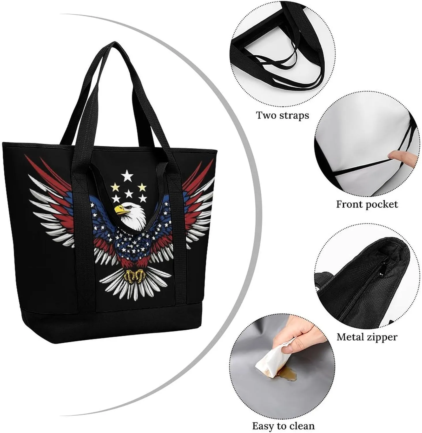 Women's Spacious Thermal Shoulder Bag Stylish Insulated Shopping Tote